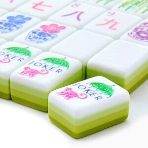 Mahjong Tiles.  New.  Lime Lounge